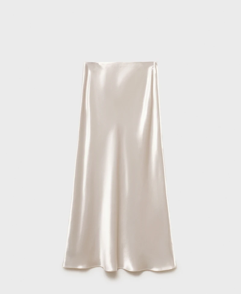 Mango Women's Midi Satin Skirt