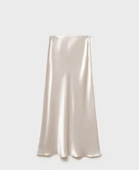 Mango Women's Midi Satin Skirt
