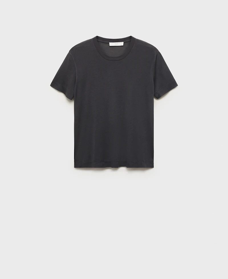 Mango Women's Short-Sleeved Micro-Modal Pajama Top