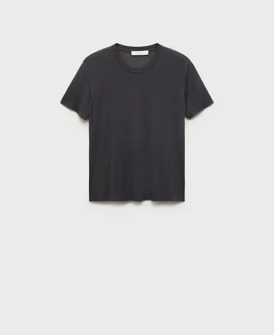 Mango Women's Short-Sleeved Micro-Modal Pajama Top