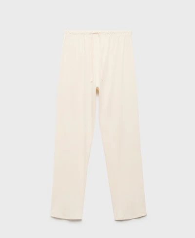Mango Women's Plain Cotton Pajama Pants