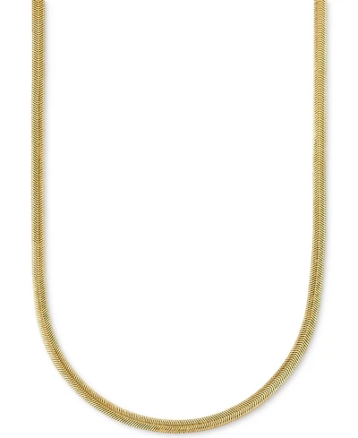 Men's Diamond-Cut Wide Snake Chain Necklace in 14k Gold Over Sterling Silver, 22"