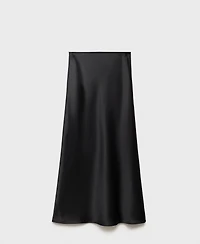 Mango Women's Satin Long Skirt