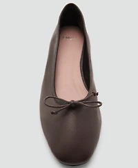 Mango Women's Leather Ballet Flats