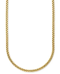 Men's Venezia Box Link 22" Chain Necklace in 14k Gold-Plated Sterling Silver
