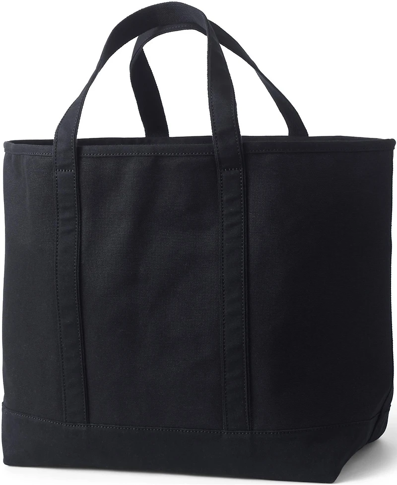 Lands' End Extra Large Solid Color 5 Pocket Open Top Canvas Tote Bag