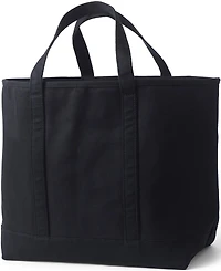 Lands' End Extra Large Solid Color 5 Pocket Open Top Canvas Tote Bag