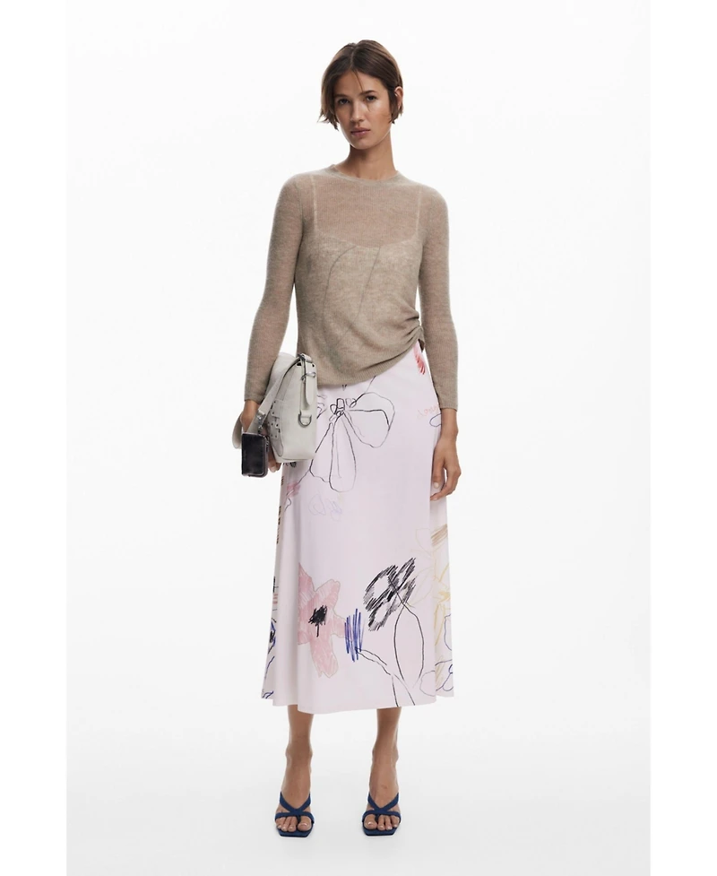Desigual Women's 2-in-1 brushstroke dress