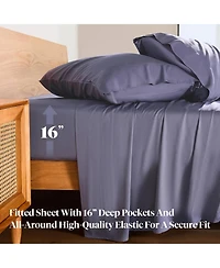 LuxClub 4-Pc Rayon from Bamboo Sheet Set – Cooling & Soft Luxury