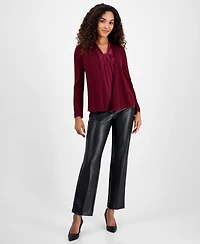 Kasper Women's Stitch-Trim A-Line Open-Front Jacket