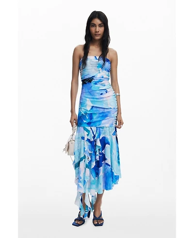 Desigual Women's Asymmetric bandeau dress
