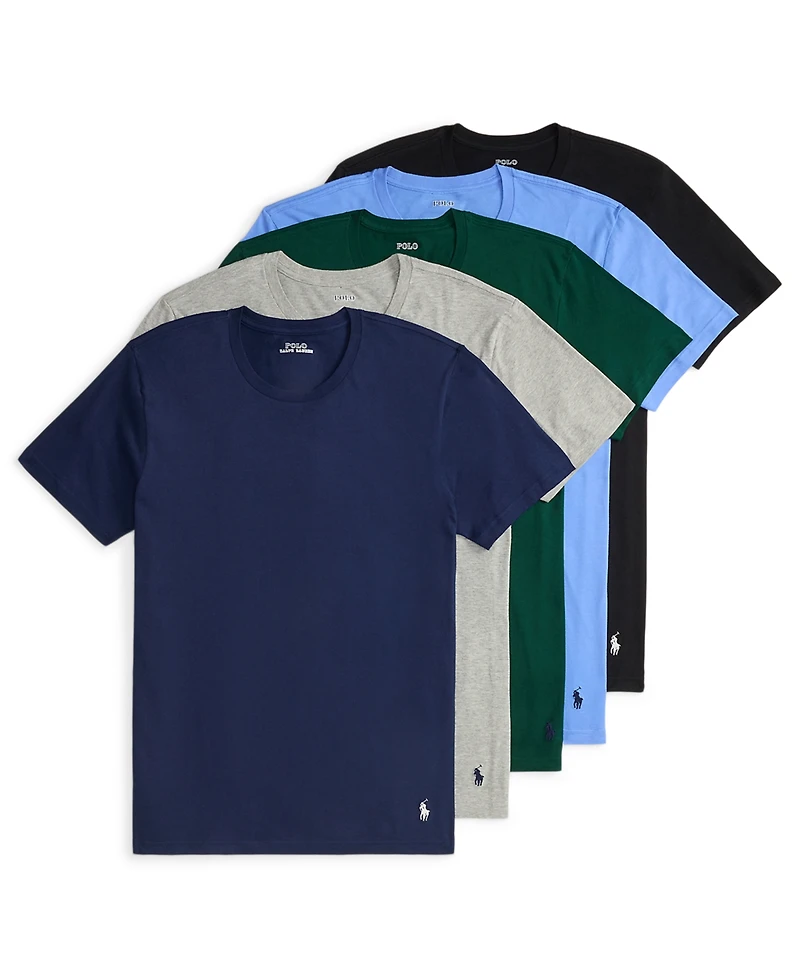 Polo Ralph Lauren Men's 5-Pack Classic Cotton Crewneck Undershirts