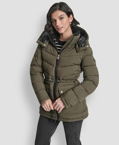 Dkny Women's Shine Hooded Anorak Puffer Coat