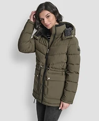 Dkny Women's Shine Hooded Anorak Puffer Coat