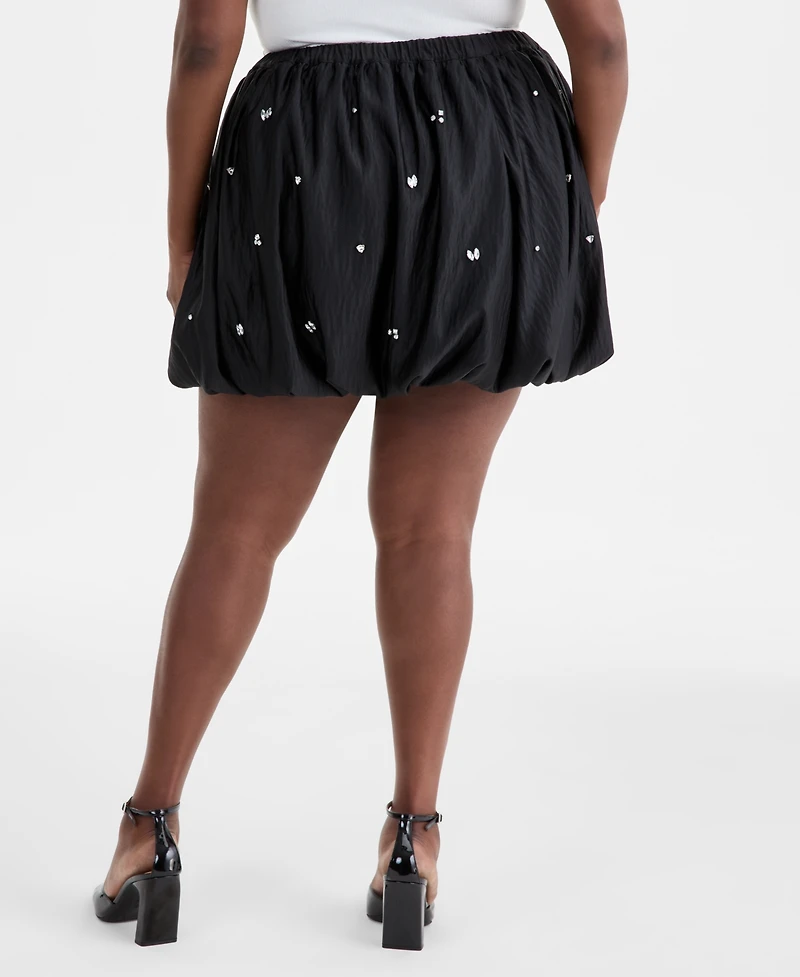On 34th Trendy Plus Size Rhinestone-Embellished Bubble Skirt, Macy's Exclusive