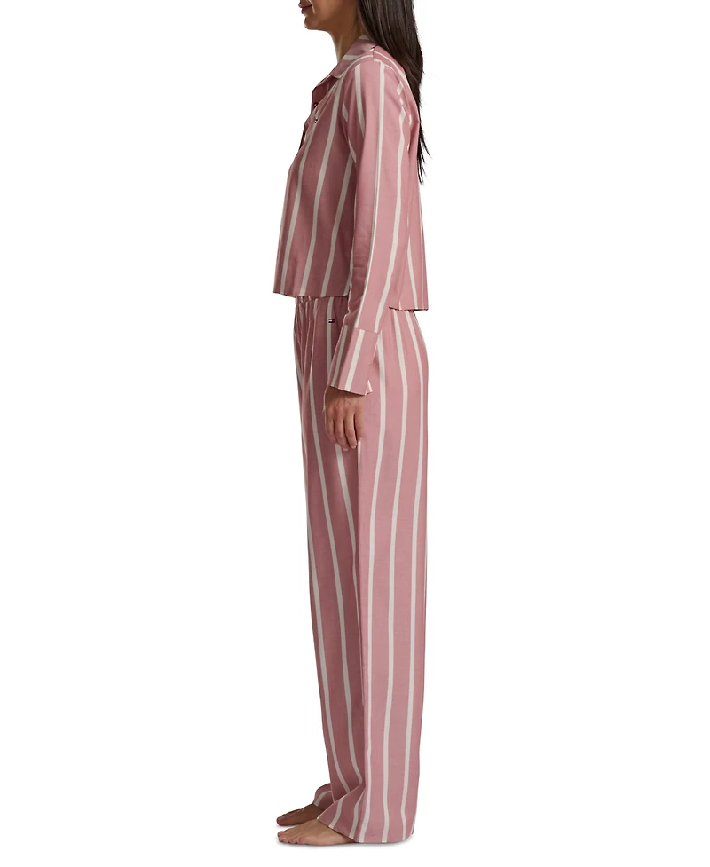 Tommy Hilfiger Women's Long Sleeve Top and High-Waist Pant Set