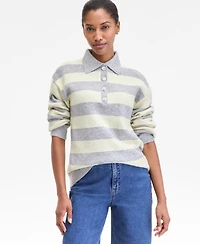 On 34th Women's Striped Rugby Sweater, Macy's Exclusive