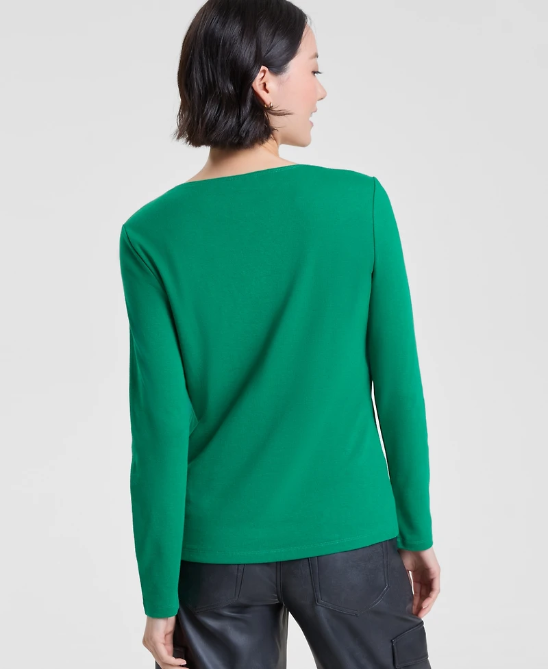 Holiday Lane Women's Fa La Graphic Top, Macy's Exclusive