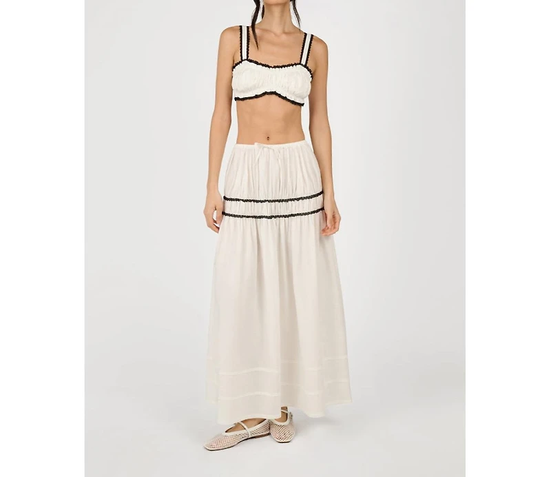 WeWoreWhat Women's Tiered Midi Skirt