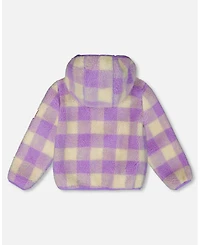 Deux par Girl Mid-Season Sherpa Jacket Lavender - Toddler|Child