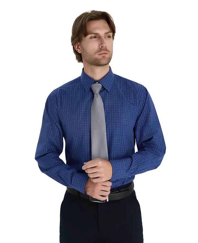 c-lab nyc dress shirts C-lab Nyc Men's Slim-Fit Mini-Check Dress Shirt
