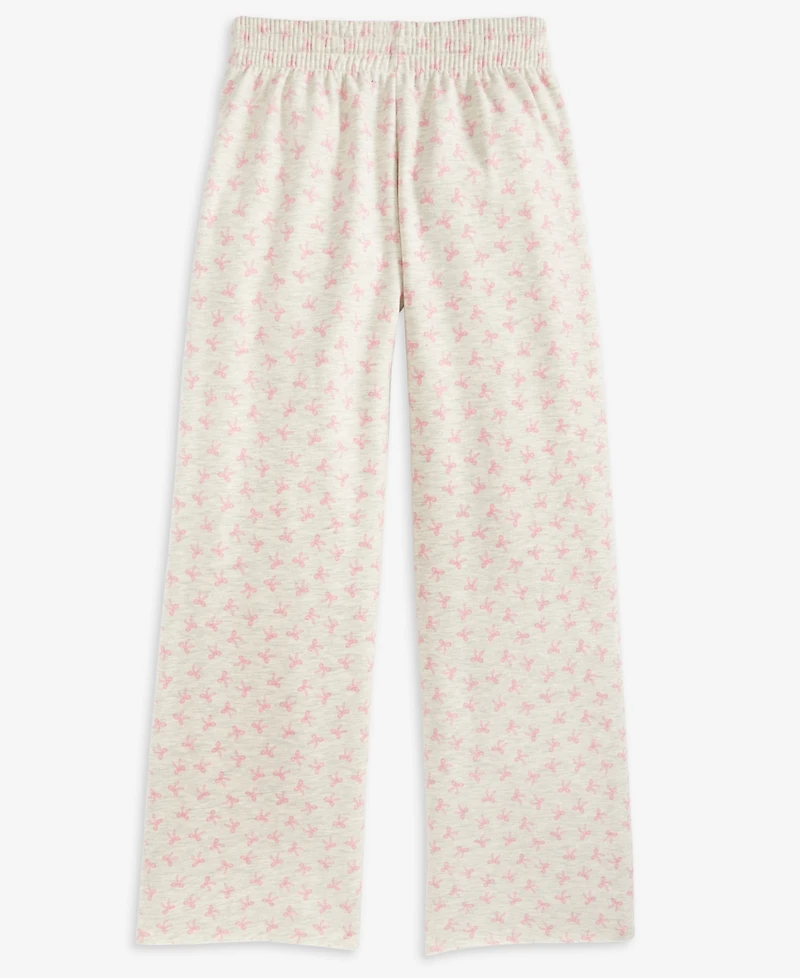 With Jules Girls 7-16 Wide-Leg Printed Sweatpants