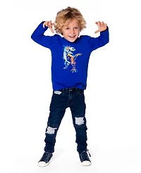 Deux par Boy Long Sleeve Jersey Tee Blue - Toddler|Child