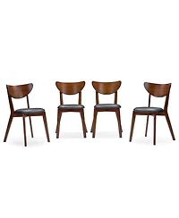 Baxton Studio Sumner Mid-Century Style "Walnut" Brown 5-Piece Dining Set