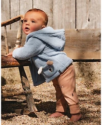 Deux par Baby Boy Cotton Evolutive Pants Beige Printed Dogs