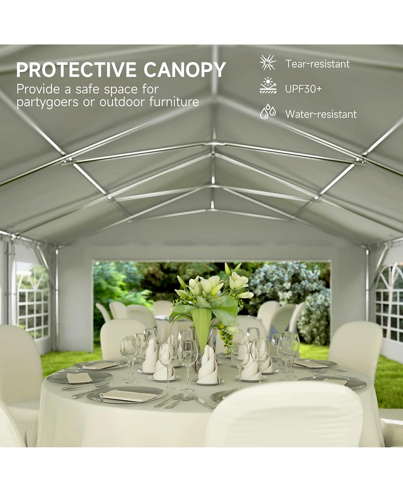 Outsunny 20' x 40' Large Party Tent with Removable Window Sidewalls