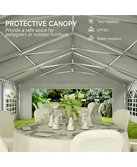 Outsunny 20' x 40' Large Party Tent with Removable Window Sidewalls