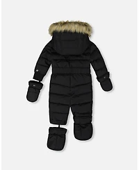 Deux par Baby Boys or Girls One-Piece Original Puffy Snowsuit Black - Baby|Toddler