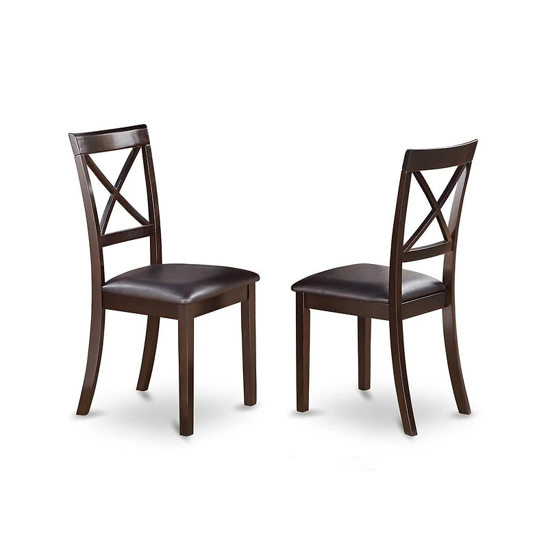 East West Furniture 3 Pc small Kitchen Table set-round Table and 2 Dining Chairs