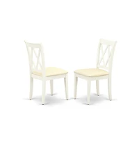East West Furniture Dining Room Set Linen White