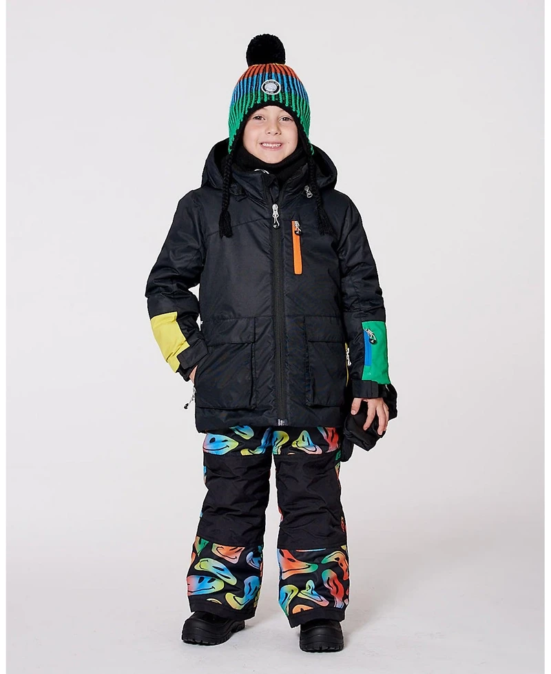 Deux par Boy Two-Piece Play Snowsuit Smiley Face
