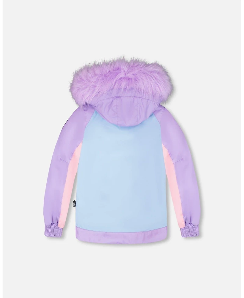 Deux par Girls Two-Piece Play Snowsuit Purple Geo