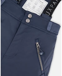 Deux par Kids Unisex Solid Play Snow Pants Navy Blue