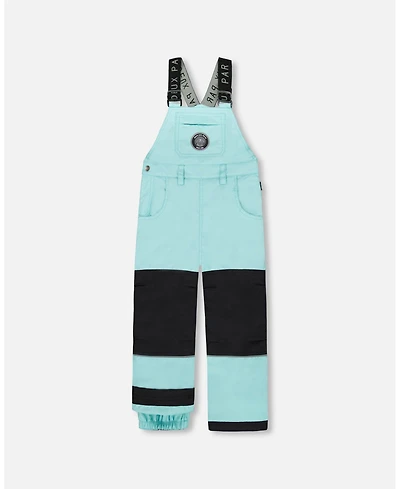 Deux par Toddler Girls Solid Play Overall Snow Bib Turquoise Blue - Toddler|Child