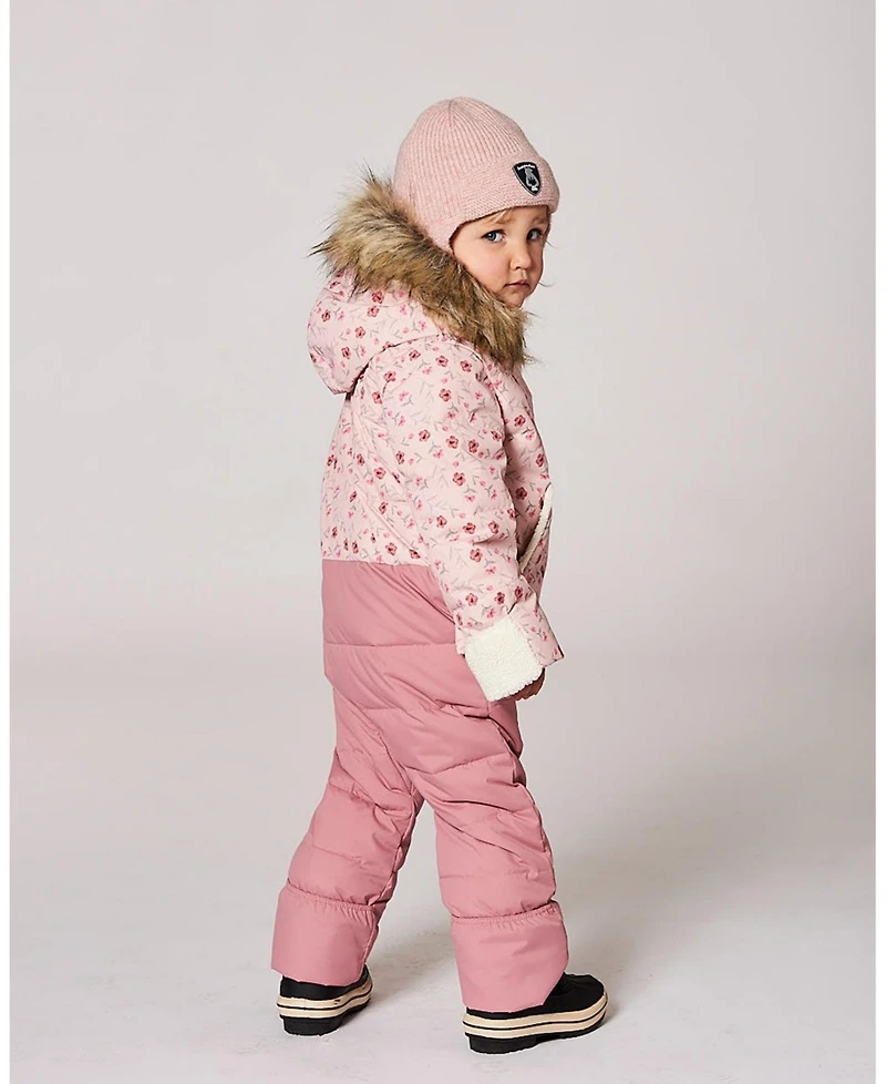 Deux par Baby Girl Lined Knit Hat with Ears and Strings Dusty Pink - Baby|Toddler