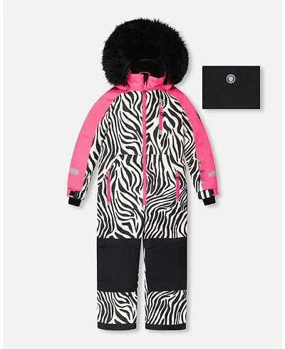 Deux par Girl One-Piece Play Snowsuit Zebra Print - Toddler|Child