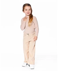 Deux par Little Girls Wide Leg Corduroy Pants Beige - Toddler|Child