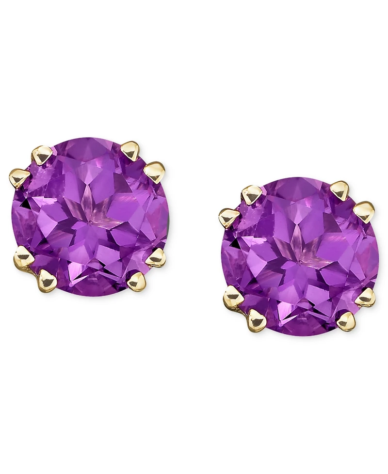 Amethyst (4-1/2 ct.tw.) Stud Earrings 14K Gold (also available Garnet and Blue Topaz White Gold)