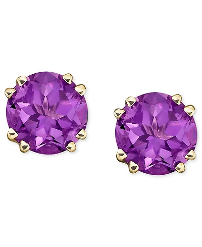 Amethyst (4-1/2 ct.tw.) Stud Earrings 14K Gold (also available Garnet and Blue Topaz White Gold)