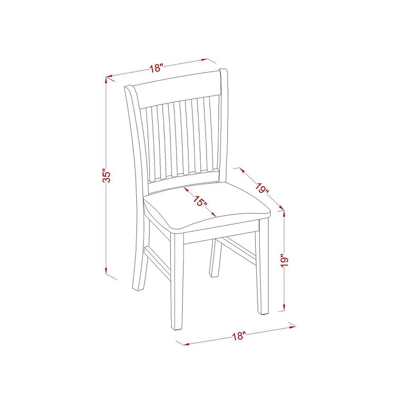 East West Furniture 5 Pc Dinette Table set - Small Kitchen Table and 4 Dining Chairs