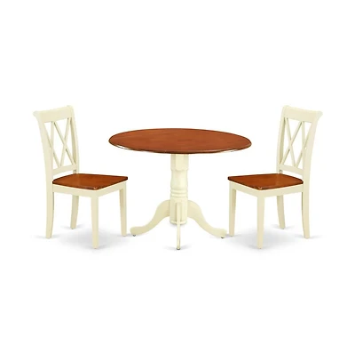 East West Furniture Dining Room Set Buttermilk & Cherry
