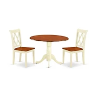 East West Furniture Dining Room Set Buttermilk & Cherry