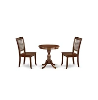 East West Furniture 3-Pc Modern Dining Set