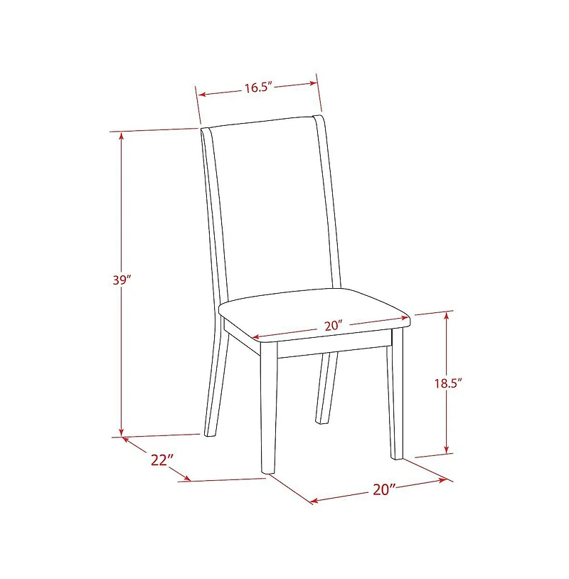 East West Furniture 3 Piece Table and Chairs Dining Set