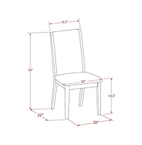 East West Furniture 3 Piece Table and Chairs Dining Set