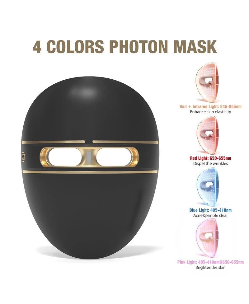 Penguin 4 Led Light Platinum Therapy Face Mask, Fda Approved